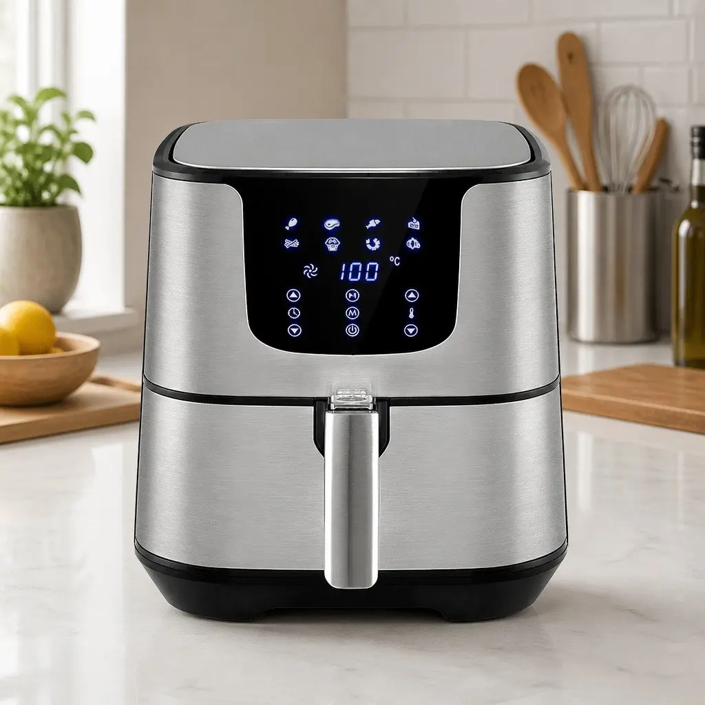 Air Fryer Black 7L LCD Touch Control 1700W 360° Air Circulation