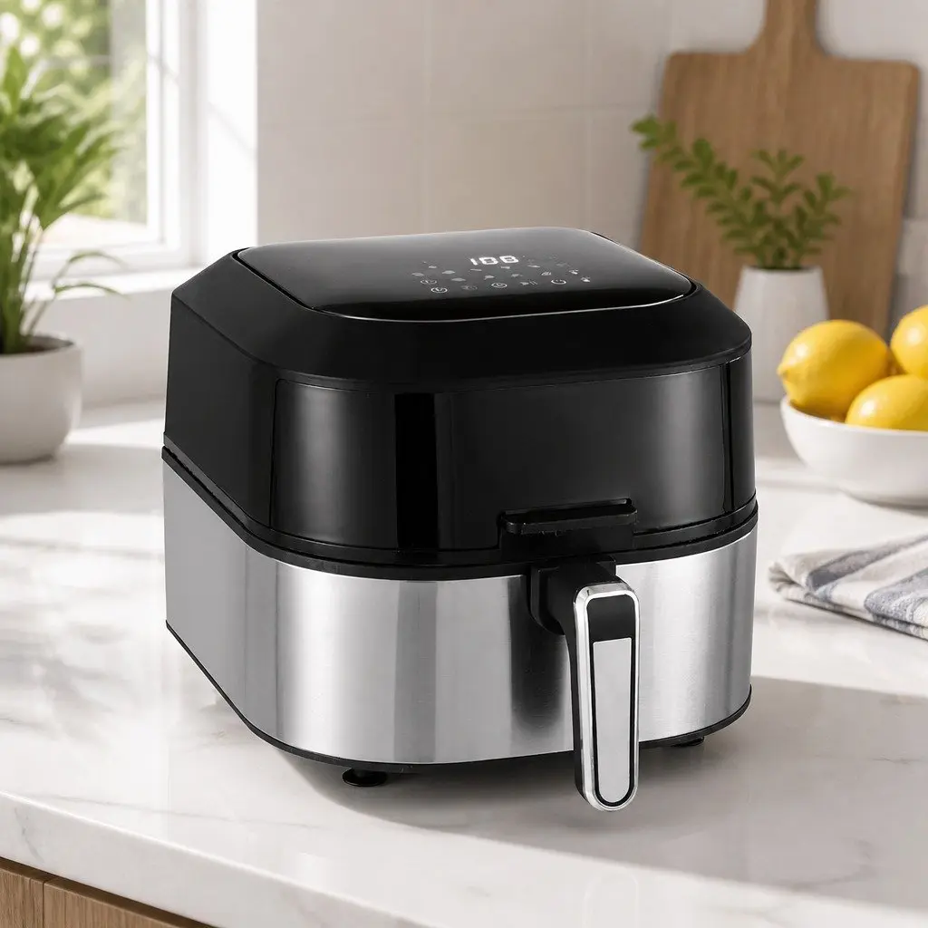 Air Fryer Grill Black 5.5L 1500W LCD Display Touch Control