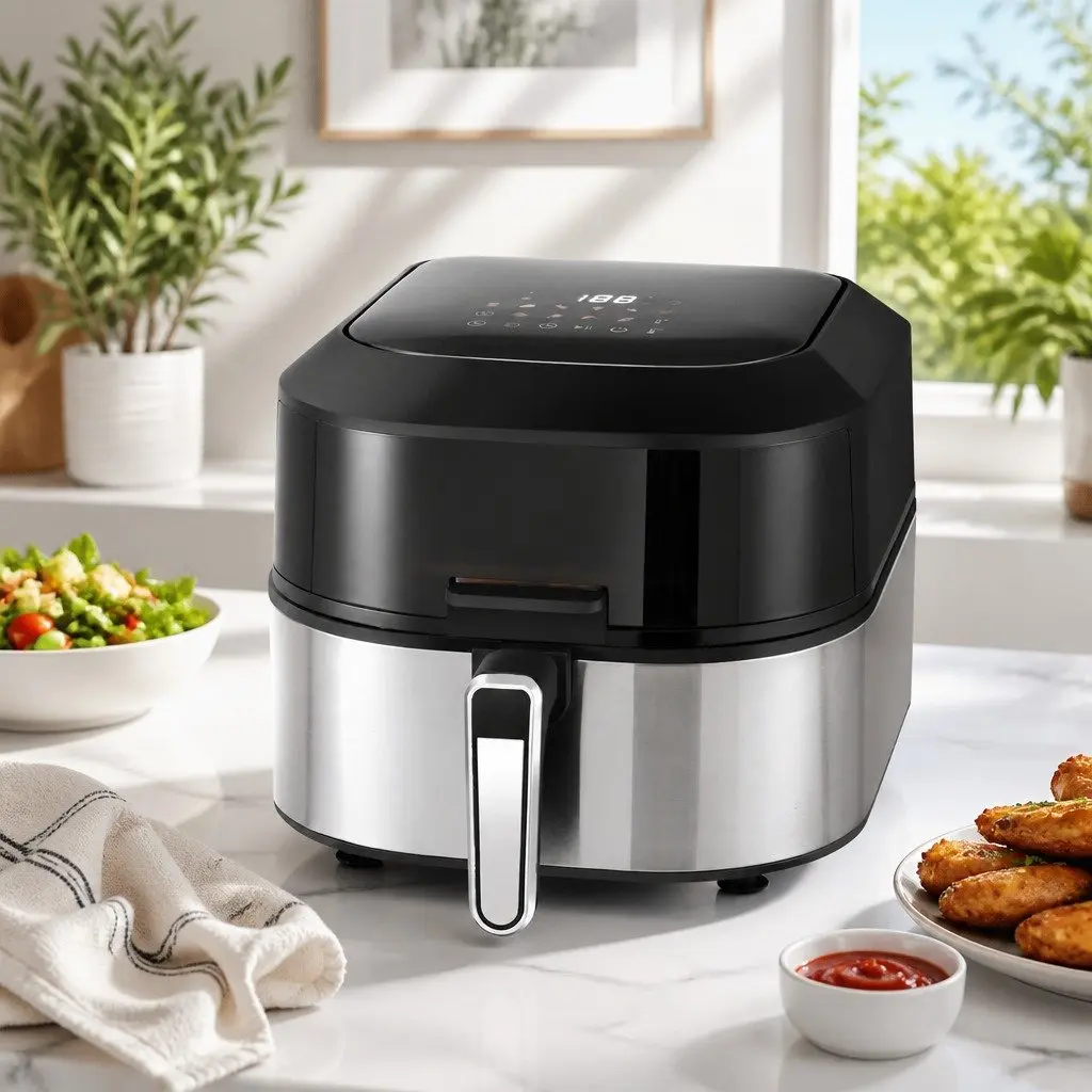 Air Fryer Grill Black 5.5L 1500W LCD Display Touch Control