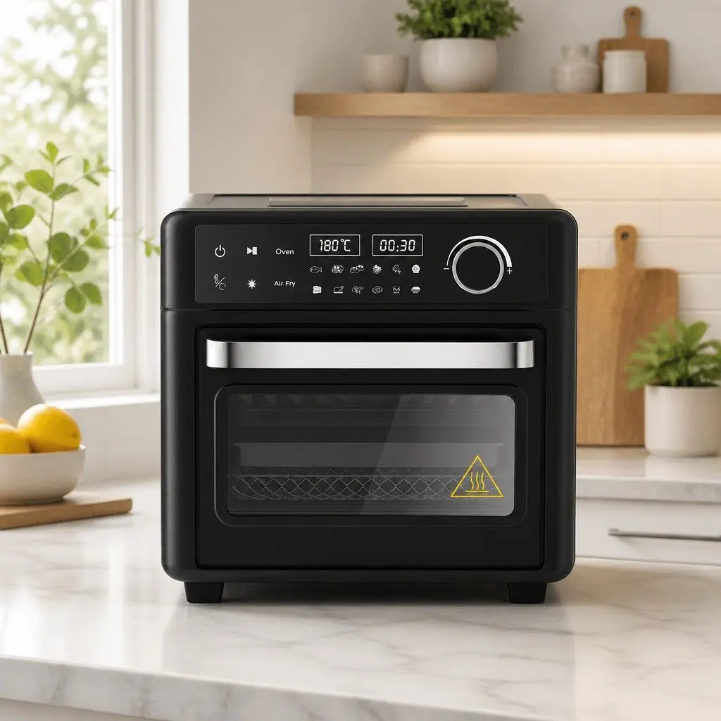 Air Fryer 15L Black LCD Touch Control Electric Countertop Cooking Appliance
