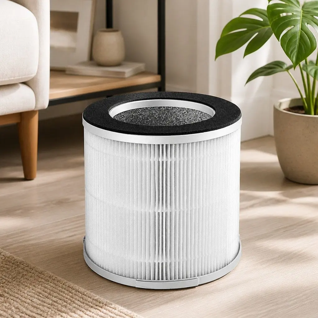 Air Purifier Filter 3-Layer HEPA Photocatalyst System 17cm Diameter 15cm Height