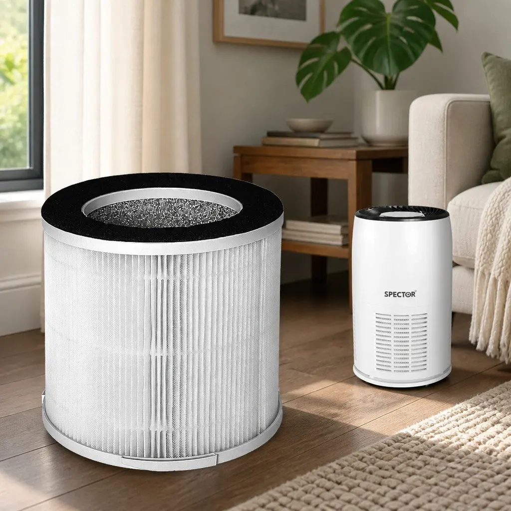 Air Purifier Filter 3-Layer HEPA Photocatalyst System 17cm Diameter 15cm Height