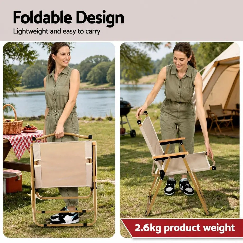 3pc Camping Set Folding Table Chairs Outdoor Portable Picnic Patio Furniture