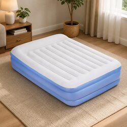 Compact Queen Air Mattress with Flocked Surface