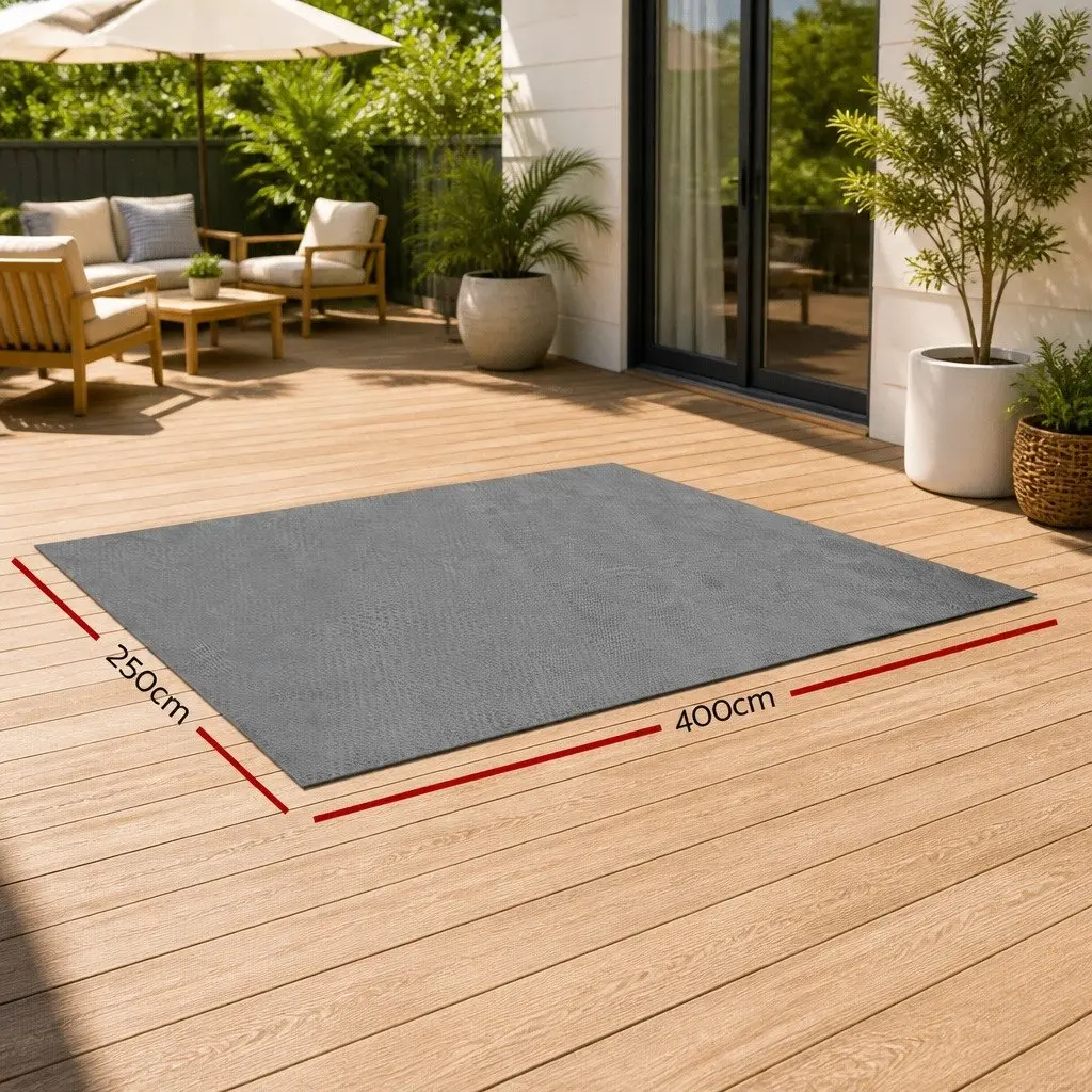 Annex Matting Floor Mats Grey 4M x 2.5M Heavy-duty UV Treated Breathable Non-slip Mesh Surface