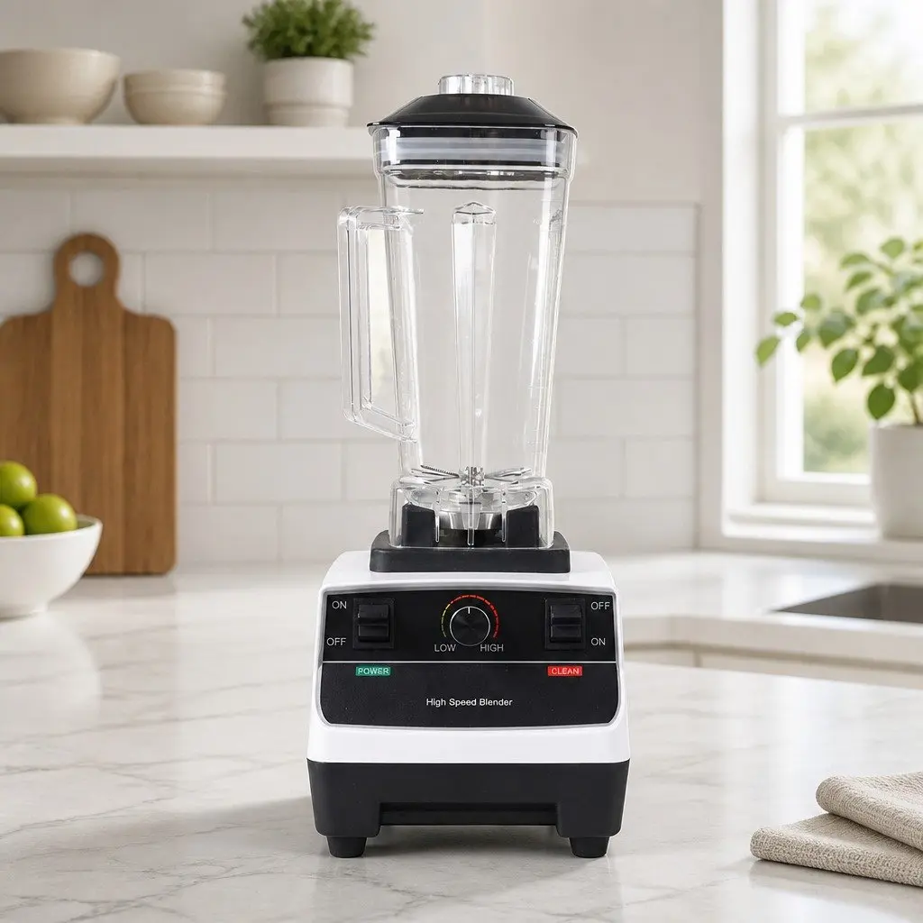 Commercial Blender White 2L 1800W 10 Speed Variable with 6 Stainless Steel Blades