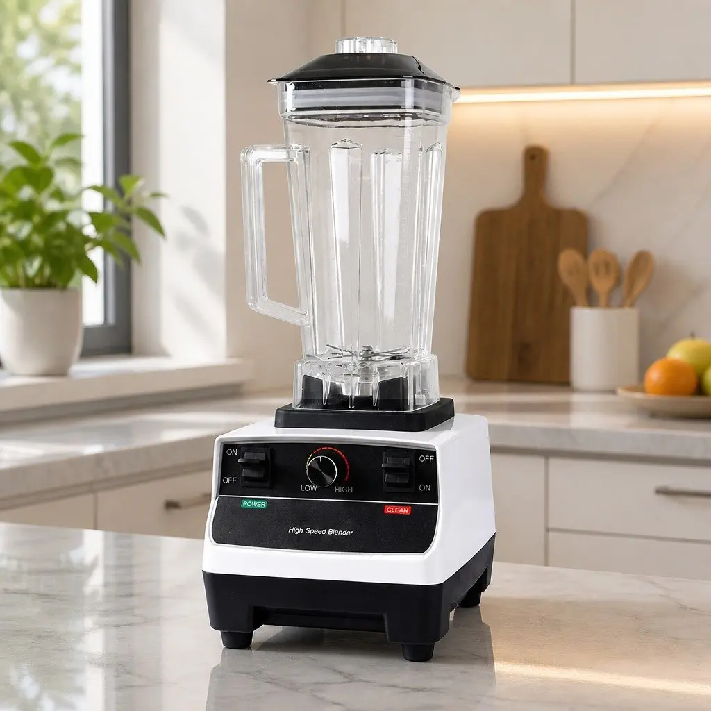 Commercial Blender White 2L 1800W 10 Speed Variable with 6 Stainless Steel Blades