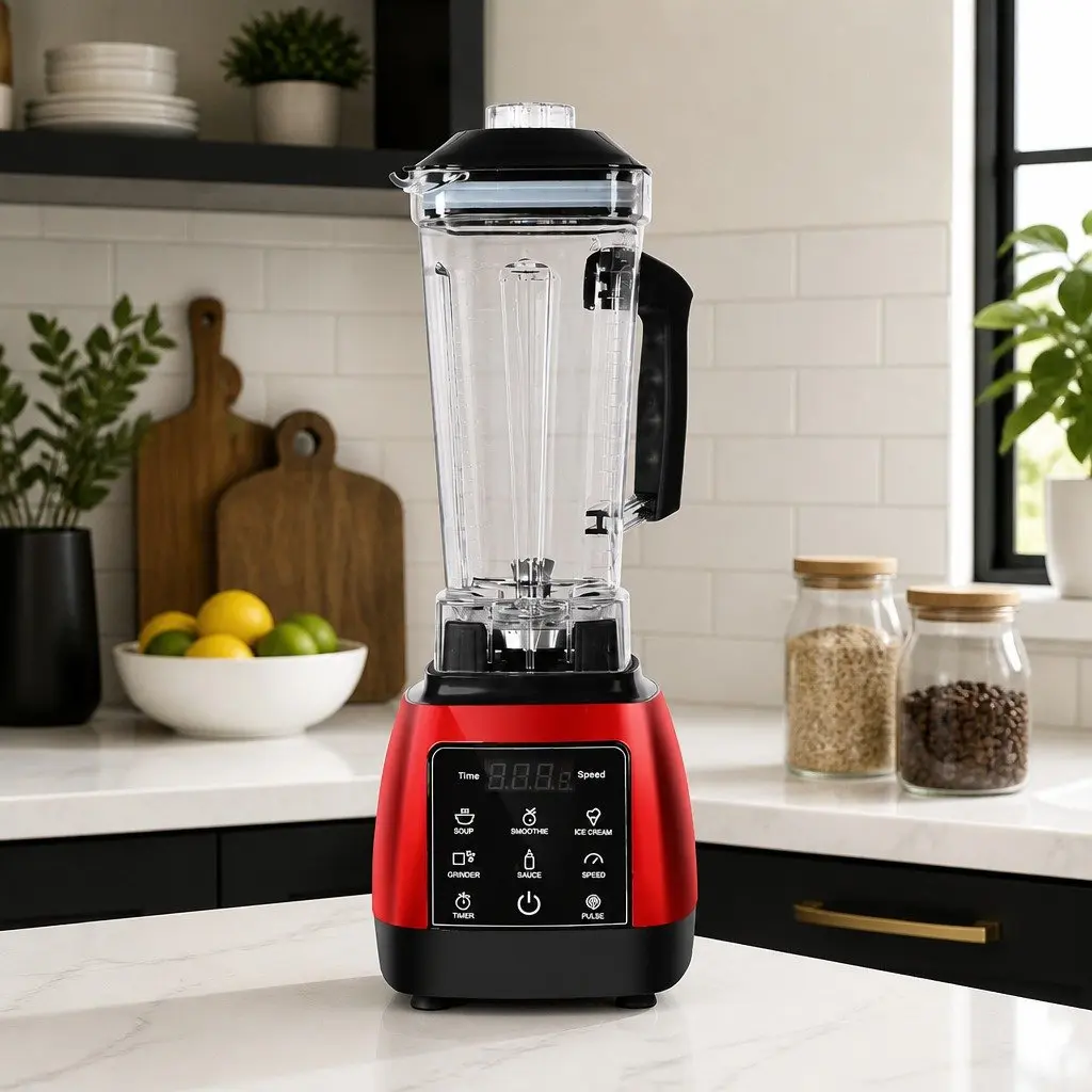 Commercial Blender Black 2L 1600W Power 10 Speed Settings Touch Panel