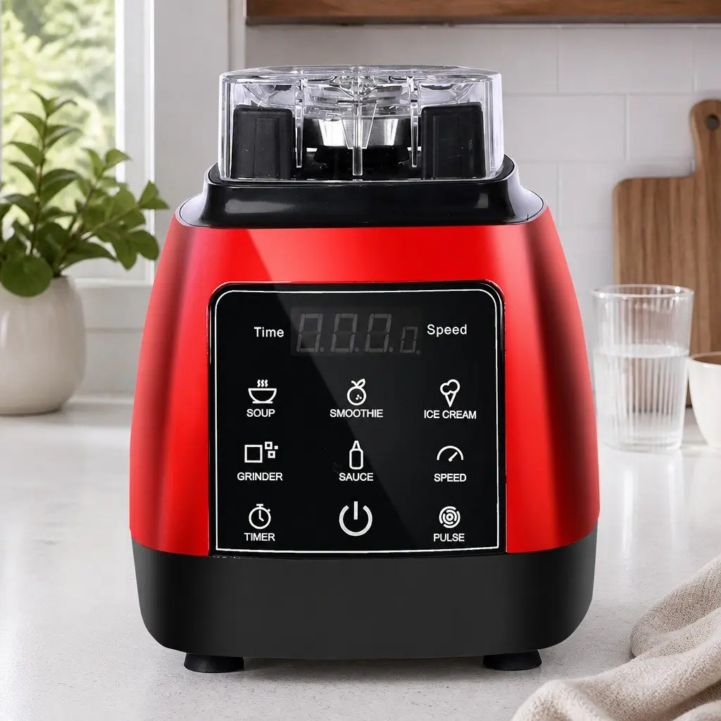 Commercial Blender Black 2L 1600W Power 10 Speed Settings Touch Panel