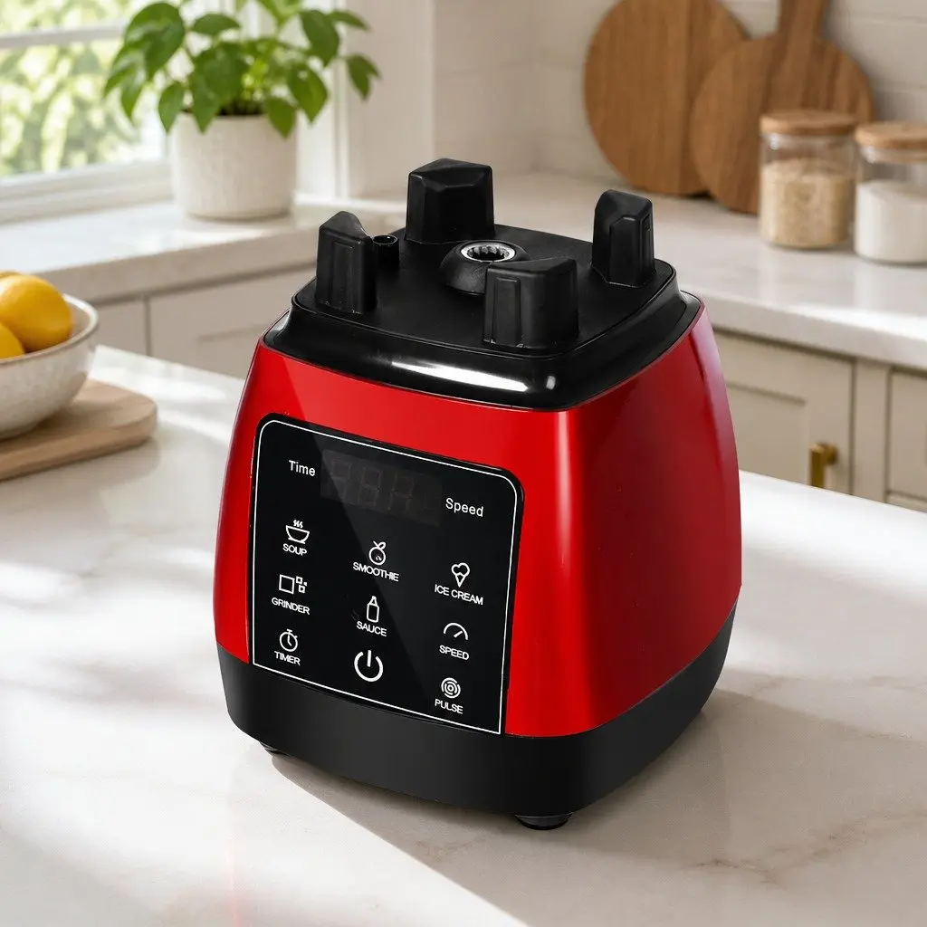 Commercial Blender Black 2L 1600W Power 10 Speed Settings Touch Panel