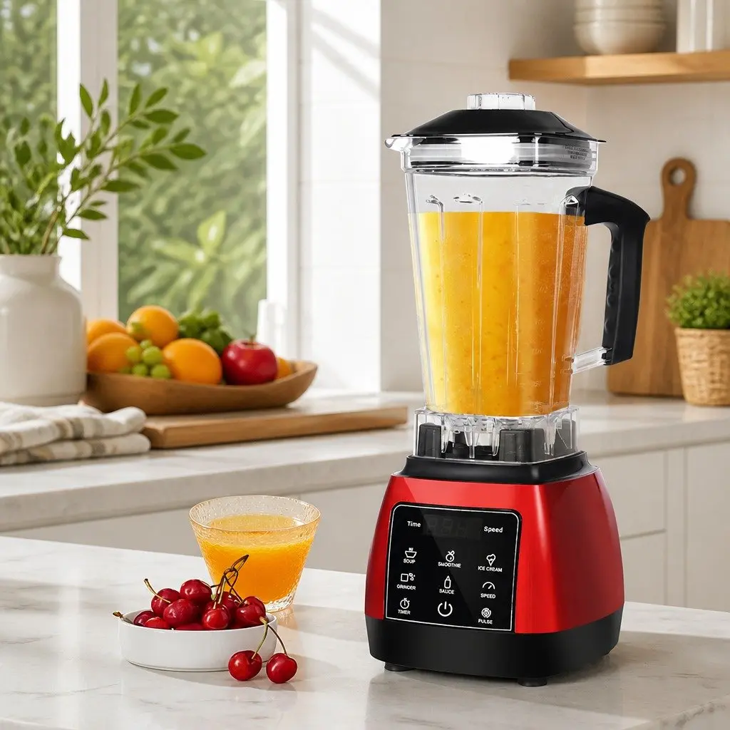 Commercial Blender Black 2L 1600W Power 10 Speed Settings Touch Panel