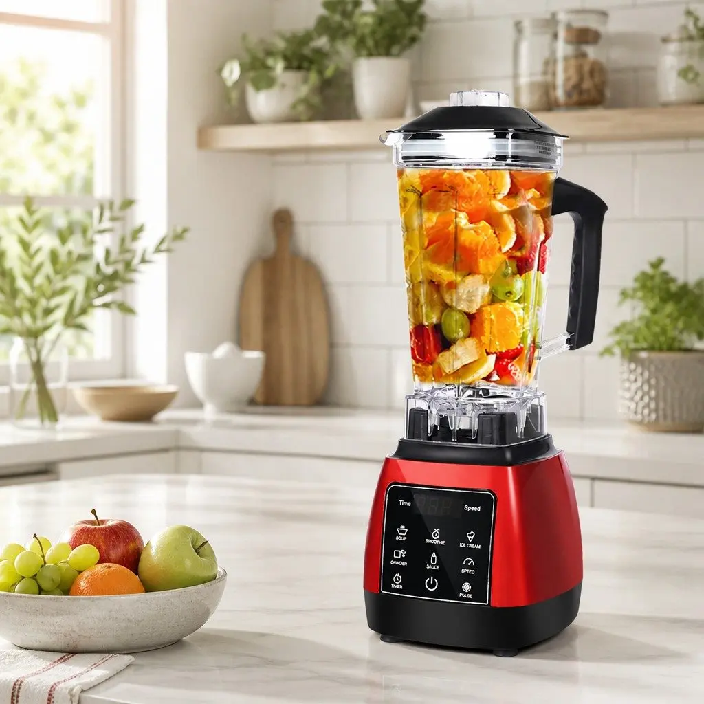 Commercial Blender Black 2L 1600W Power 10 Speed Settings Touch Panel