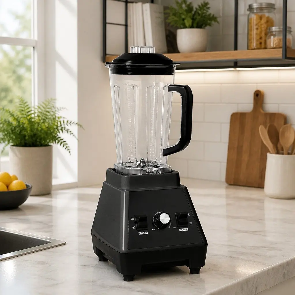 Commercial Blender Black 2L High-Power 1600W Kitchen Smoothie Juice Maker