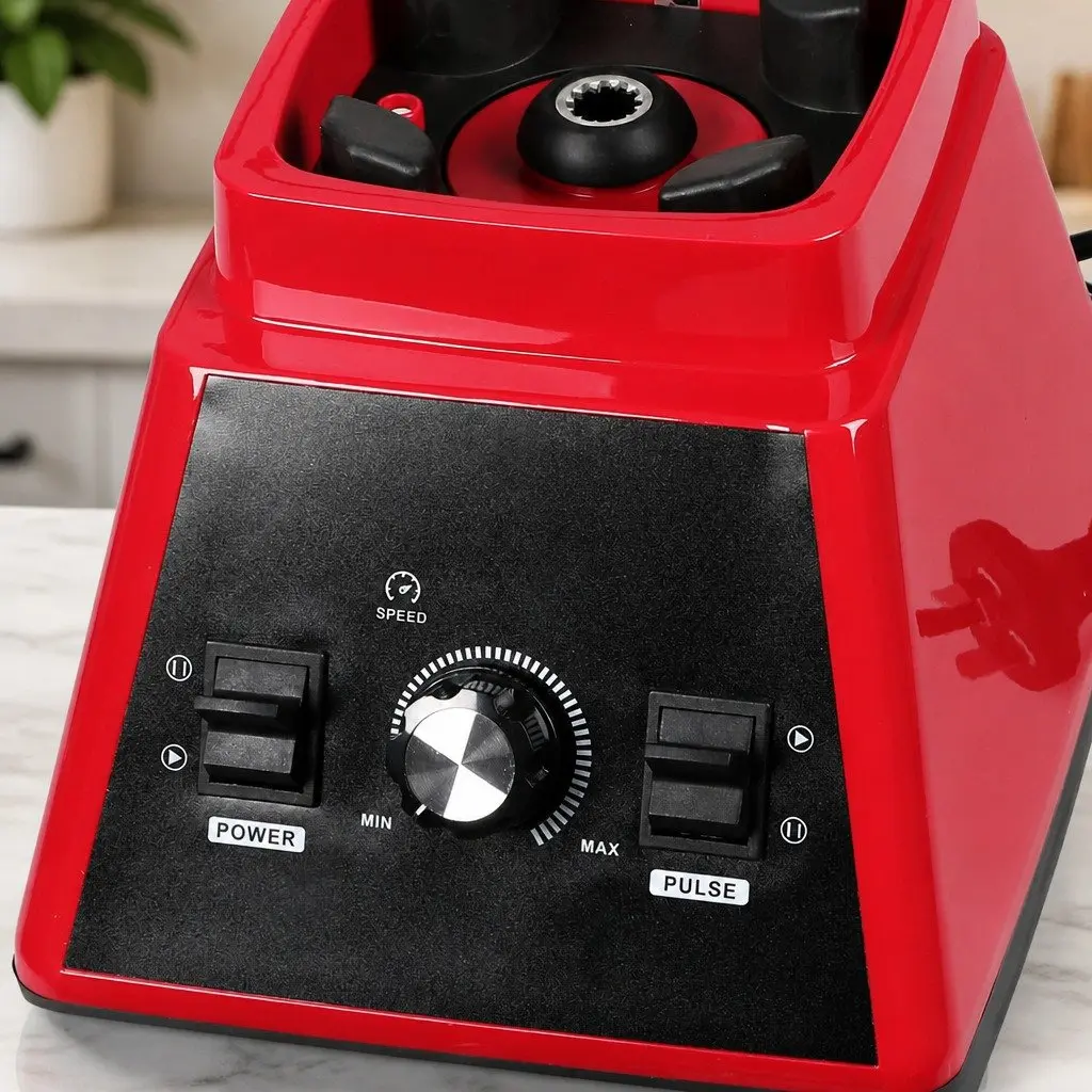 Commercial Blender Red 2L 1600W High-Torque Stainless Steel Blades