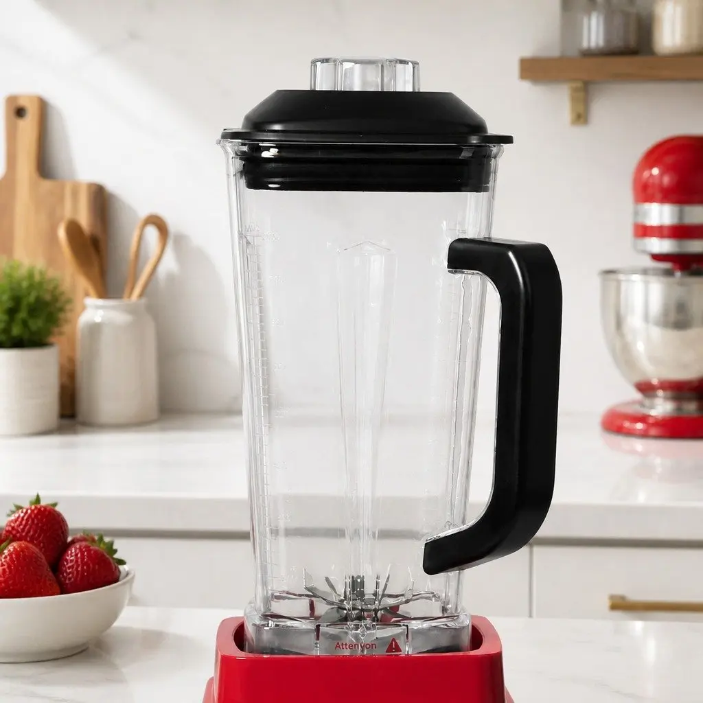 Commercial Blender Red 2L 1600W High-Torque Stainless Steel Blades