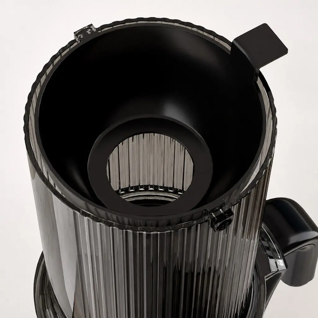 Cold Press Juicer Black 200W Low-Speed Masticating Auger Large Mouth Feed Chute