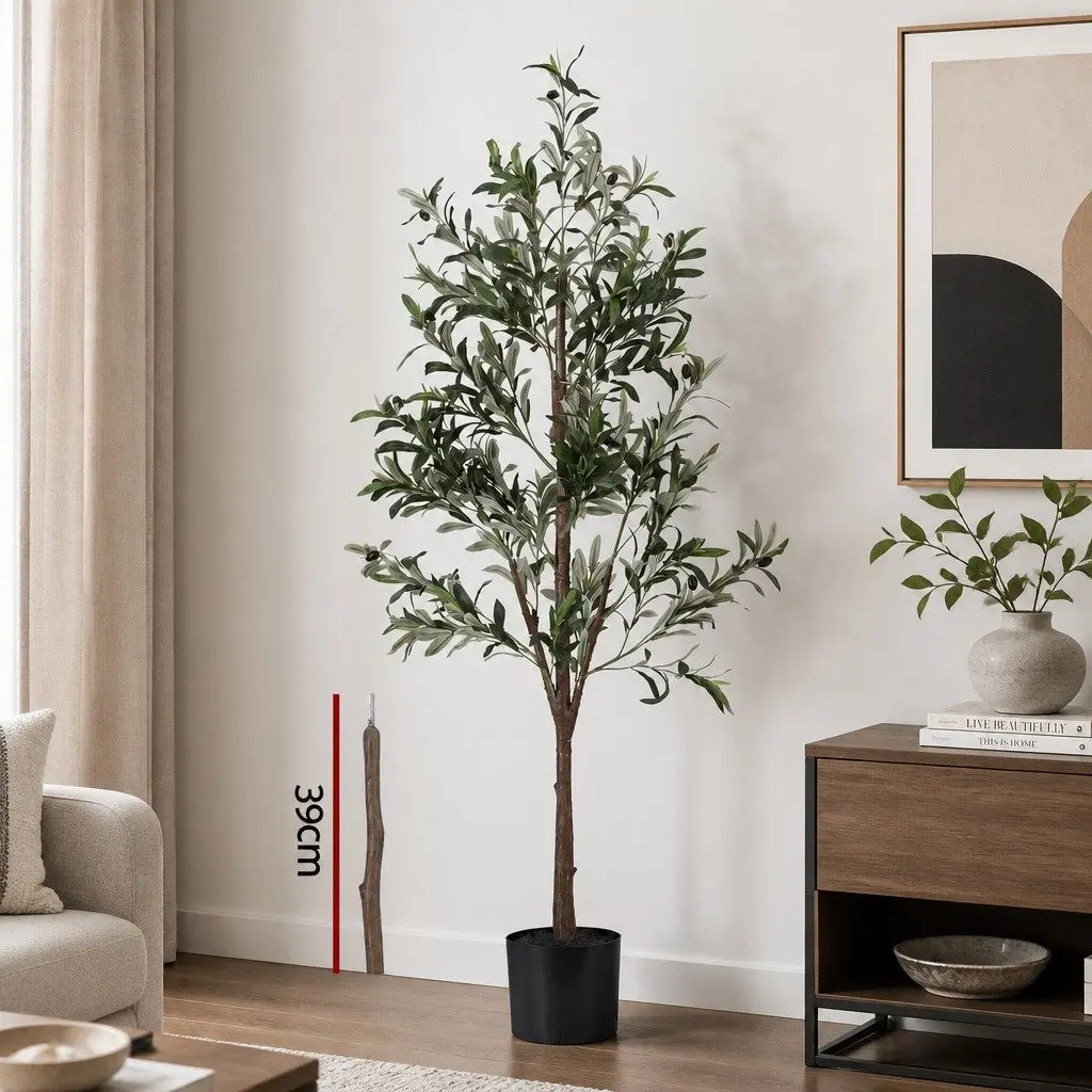 Artificial Olive Tree Green 180cm Realistic Foliage Indoor Faux Plant