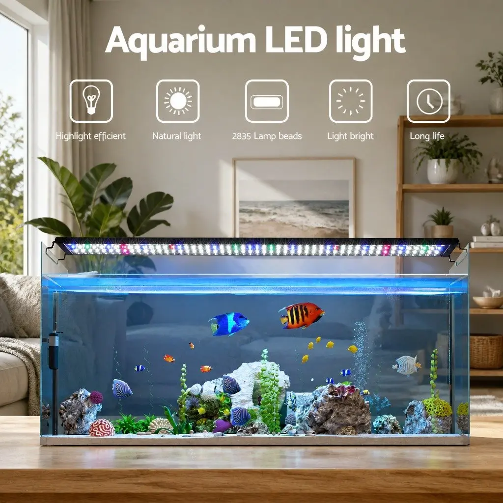 Aquarium LED Light Full Spectrum 120CM Fish Tank Lamp 5 Colour Freshwater