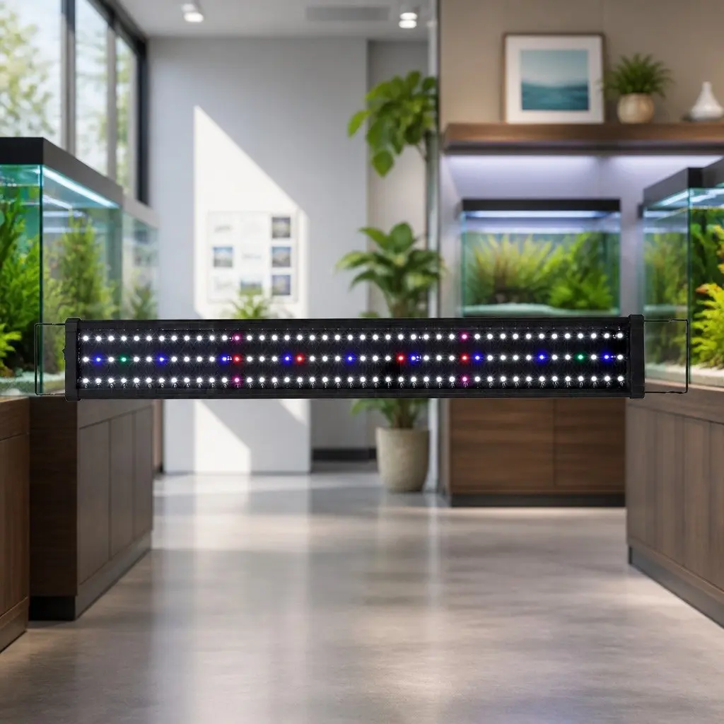 Aquarium LED Light Black 90CM Full Spectrum Adjustable Bracket 5 Colour