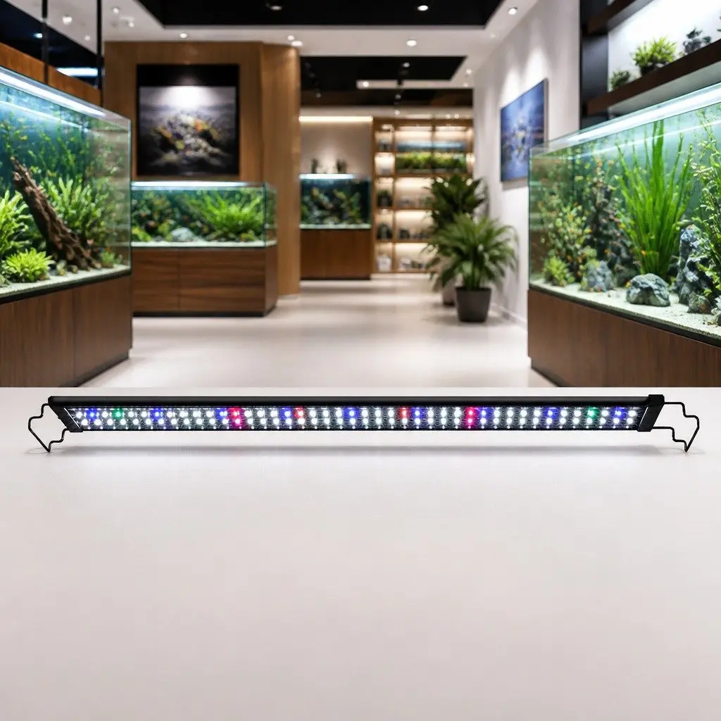 Aquarium LED Light Black 90CM Full Spectrum Adjustable Bracket 5 Colour