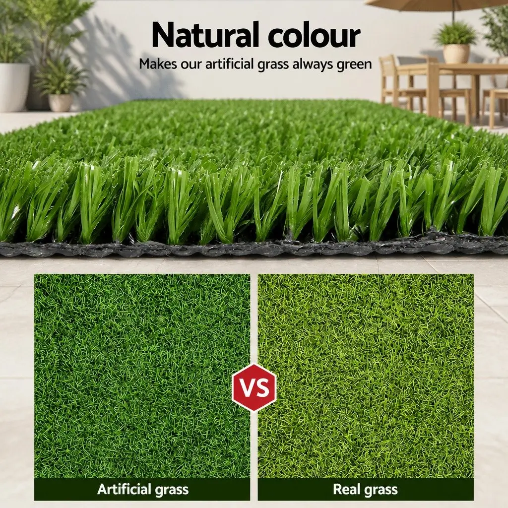 Artificial Grass Olive Green 2M x 5M 10mm Durable Synthetic Turf for Outdoor Lawn