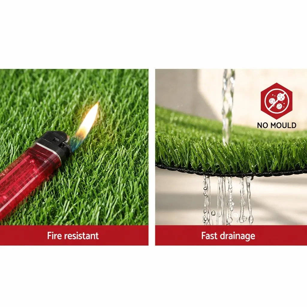 Artificial Grass Olive Green 2M x 5M 10mm Durable Synthetic Turf for Outdoor Lawn