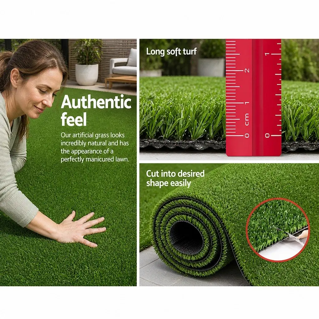 Artificial Grass Olive Green 2M x 5M 10mm Durable Synthetic Turf for Outdoor Lawn
