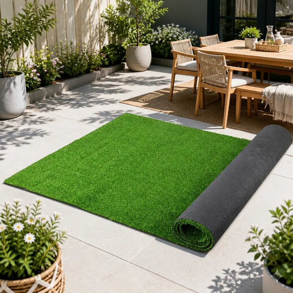 Artificial Grass Olive Green 2M x 5M 10mm Durable Synthetic Turf for Outdoor Lawn