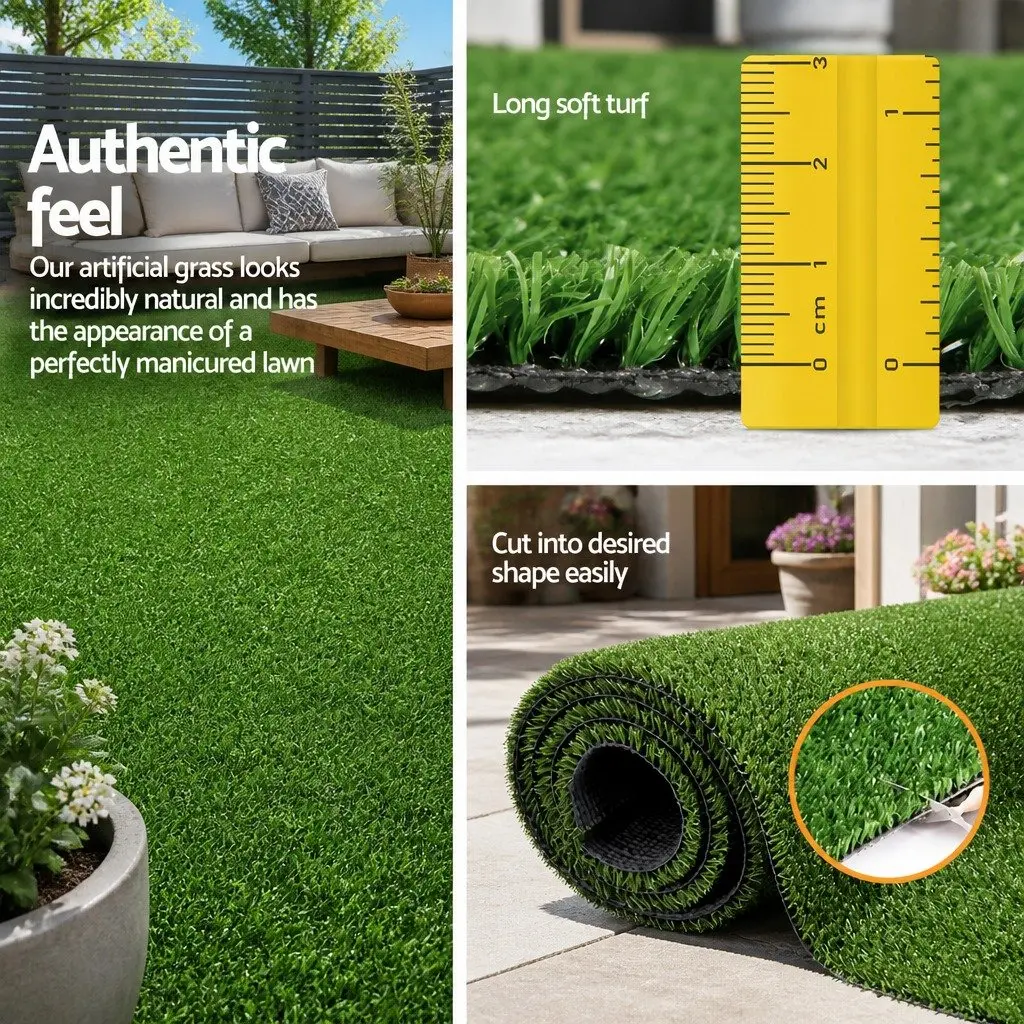 Artificial Grass Synthetic Lawn Turf Olive Green 2m x 10m 10mm Pile Durable UV Stabilised Safe for Children and Pets