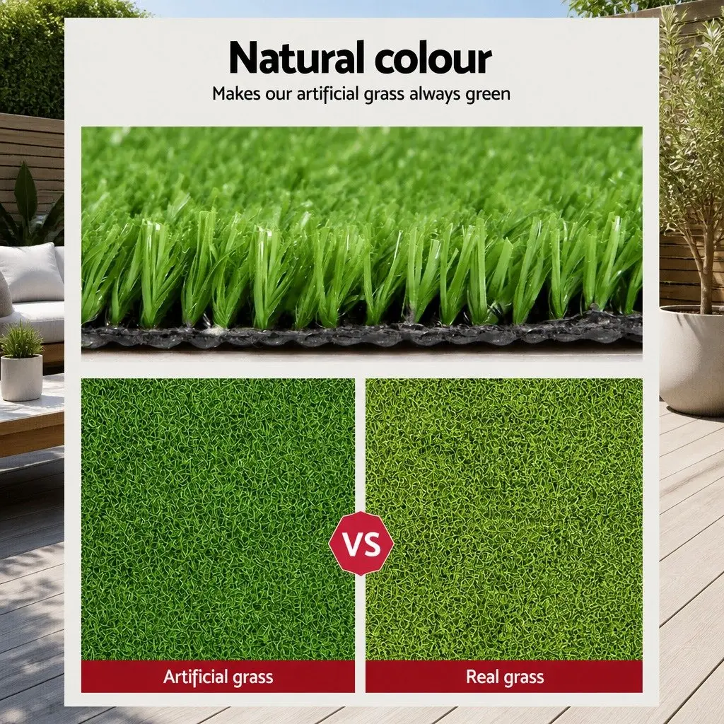 Artificial Grass Synthetic Turf 1x10m Olive Lawn 17mm Pile Fake Garden