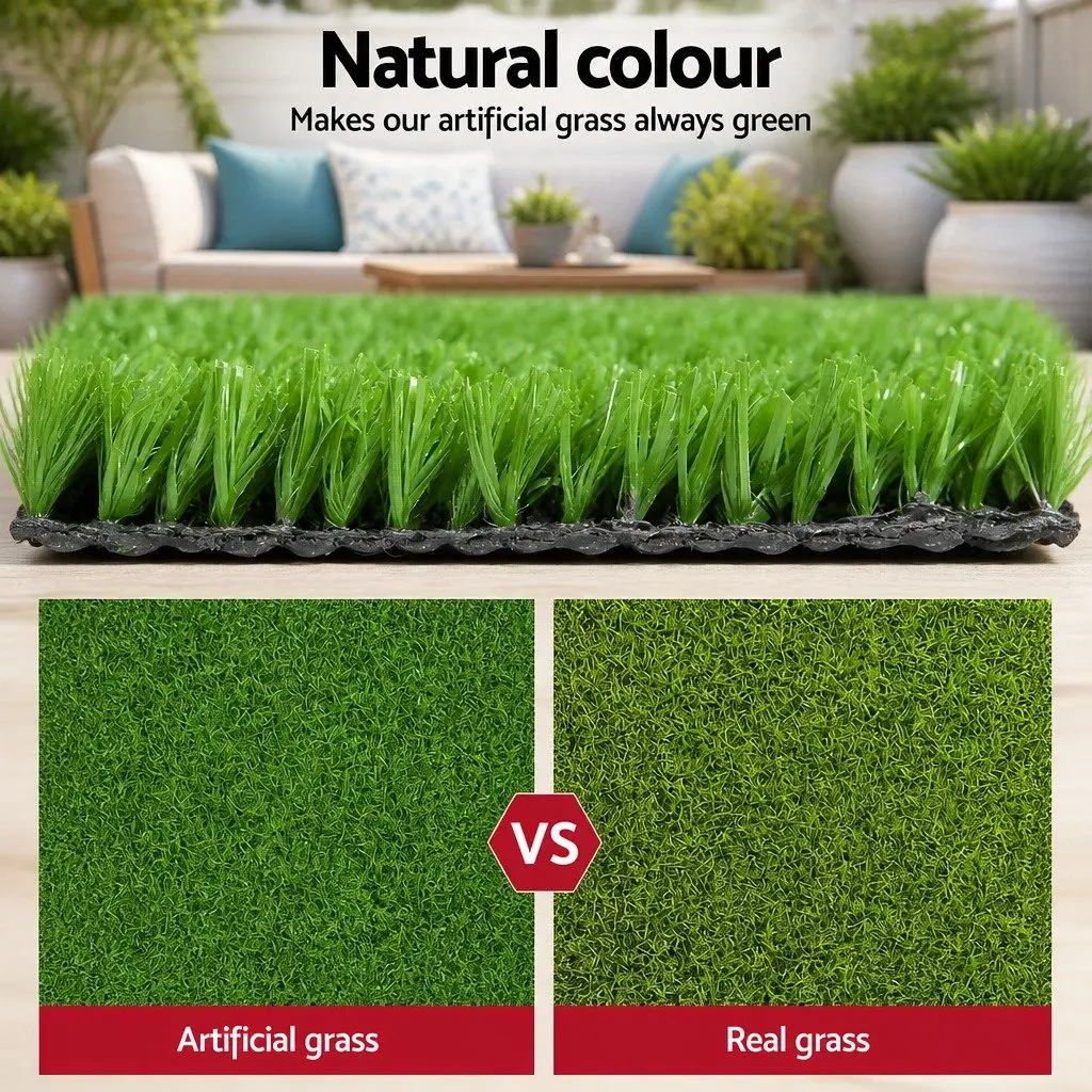 Synthetic Grass Artificial Lawn Green 20 SQM 17mm Pile UV Stabilised Polyethylene
