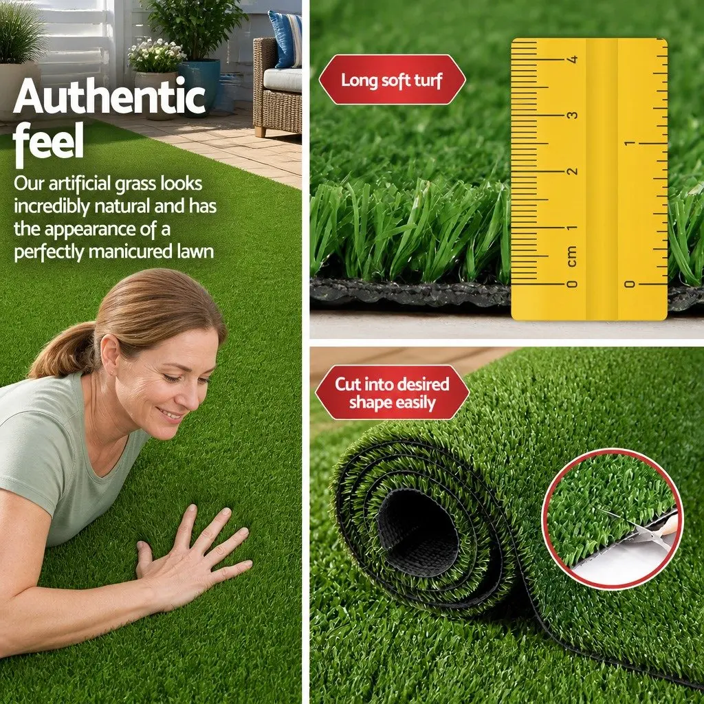 Synthetic Grass Artificial Lawn Green 20 SQM 17mm Pile UV Stabilised Polyethylene