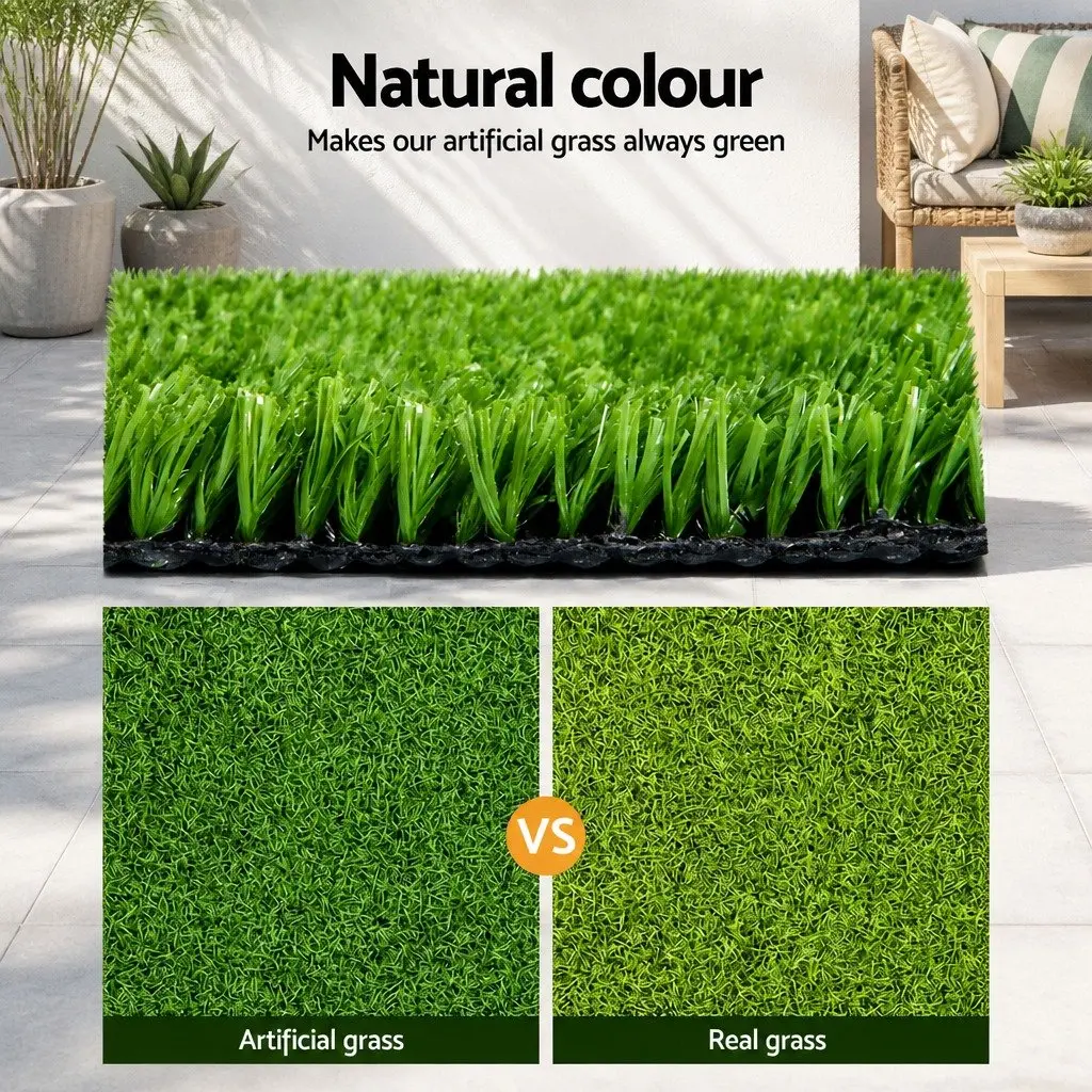 Artificial Grass Olive Green 1x20m Synthetic Turf 17mm Pile Durable Garden Lawn