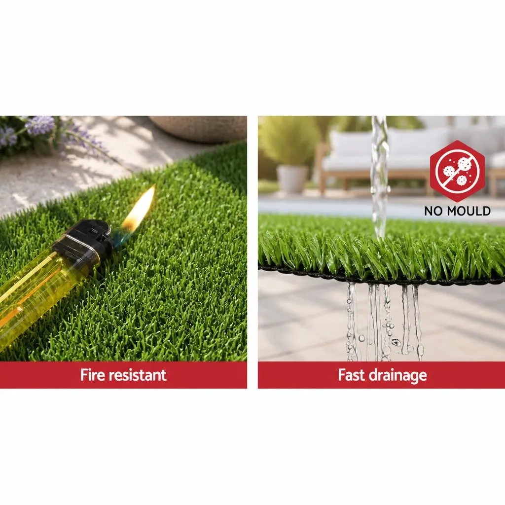 Artificial Grass Olive Green 1x20m Synthetic Turf 17mm Pile Durable Garden Lawn