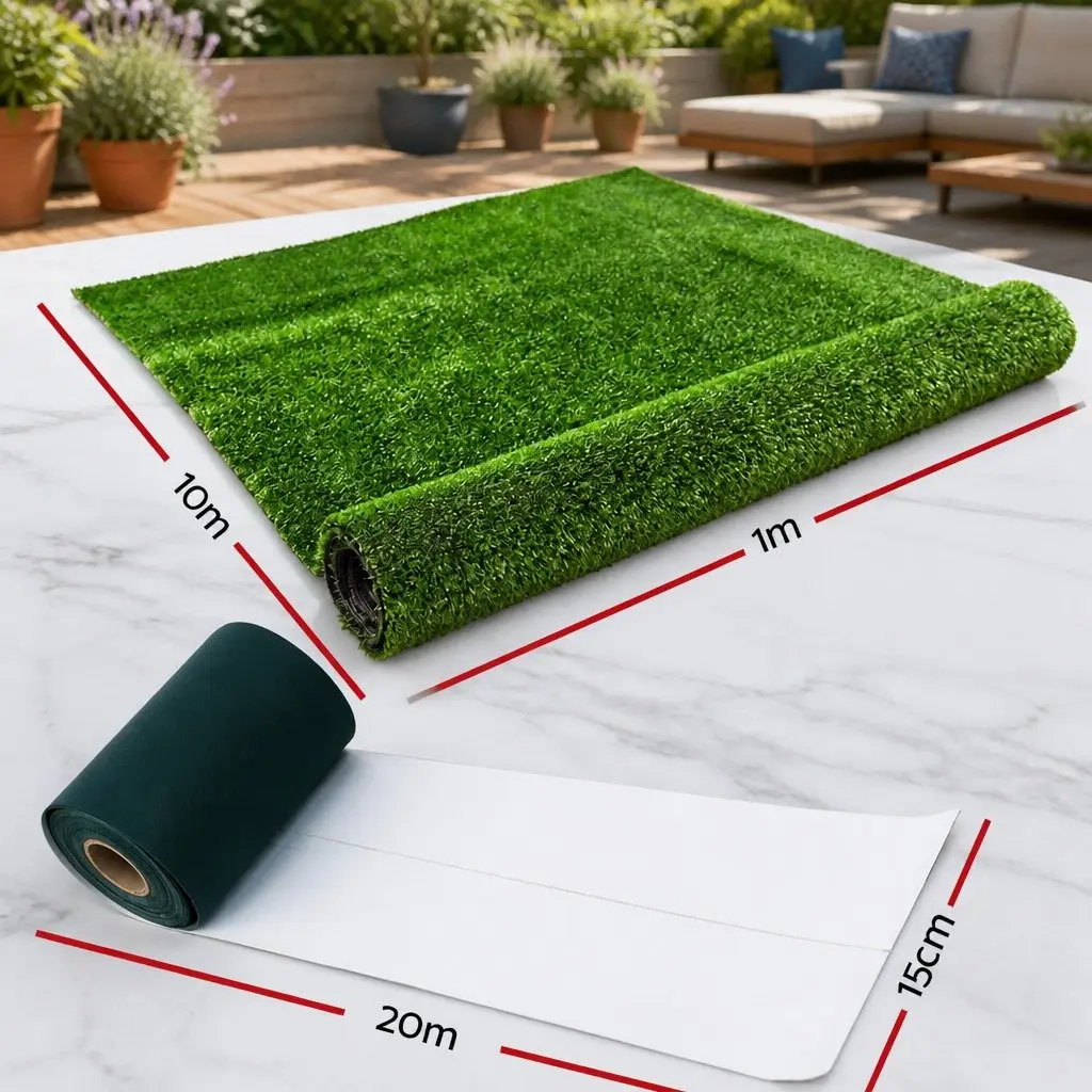 Artificial Grass Olive 2x5m Realistic Synthetic Turf Roll