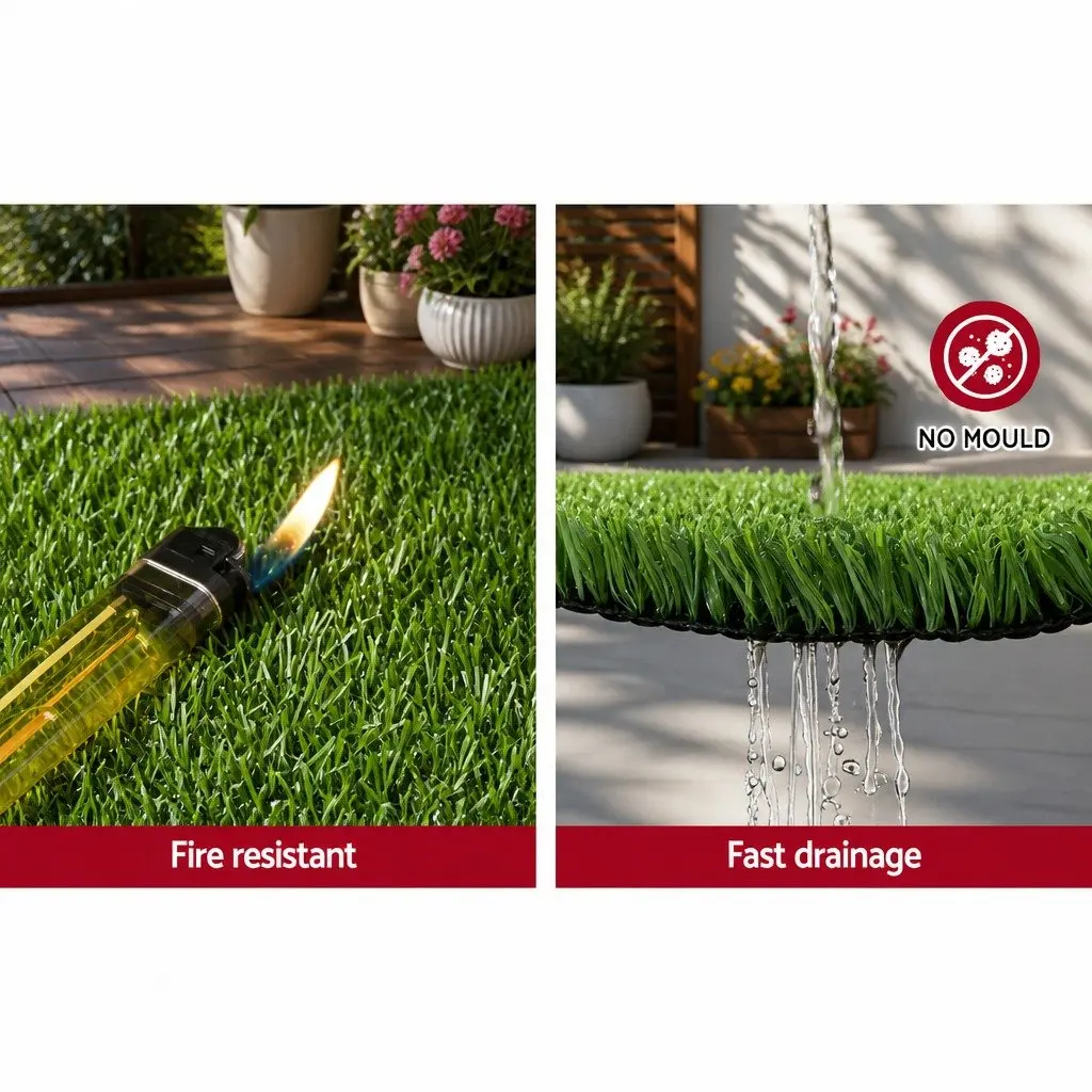 Artificial Grass Olive 2x5m Realistic Synthetic Turf Roll