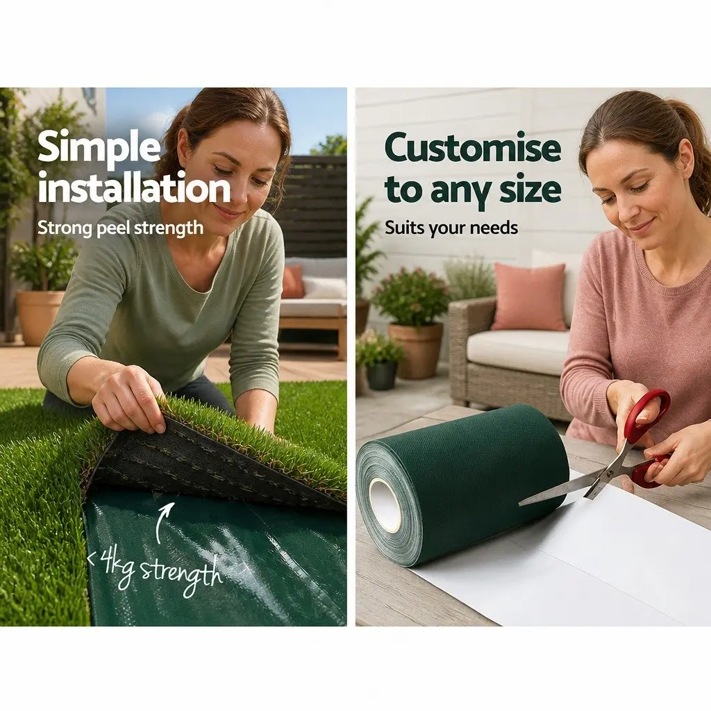 Artificial Grass Olive Green 2x10m 17mm Pile Durable Synthetic Turf Roll