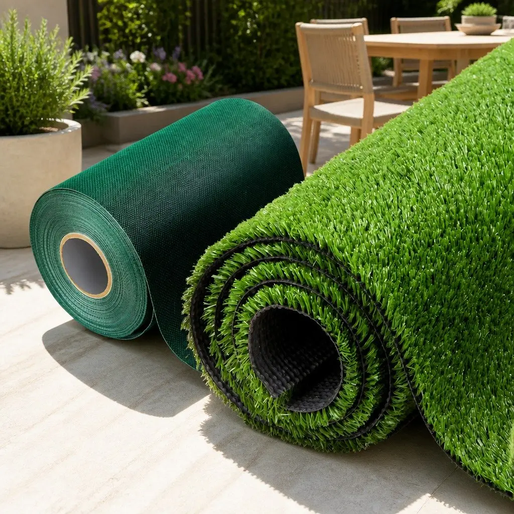 Artificial Grass Olive Green 2x10m 17mm Pile Durable Synthetic Turf Roll