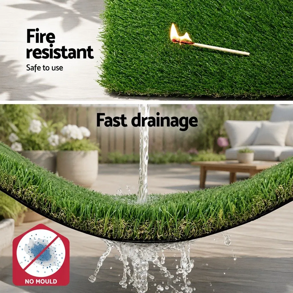 Artificial Grass Synthetic Turf Natural Four-Tone 20mm Thick 20SQM Lawn Garden Backyard