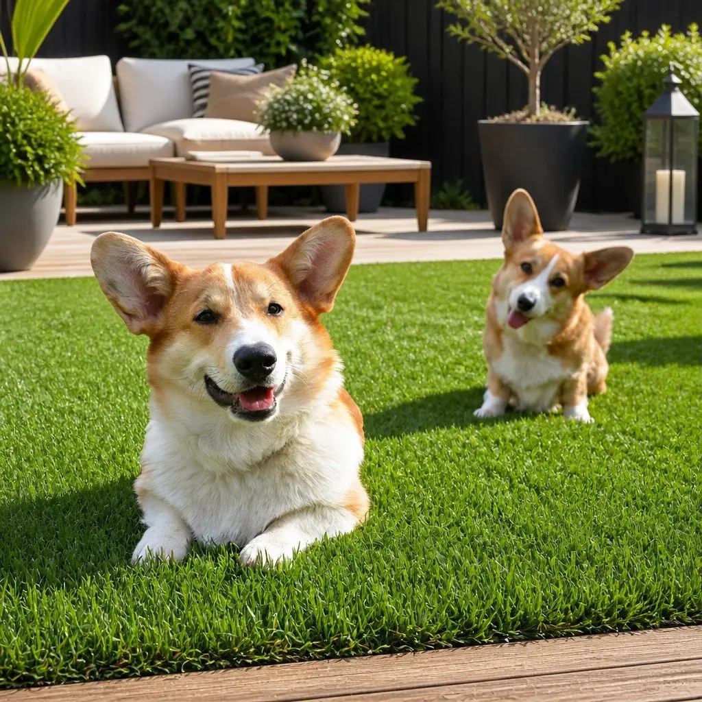 Artificial Grass Natural 4-Coloured 20mm Pile 1m Wide 10sqm Roll Garden Lawn