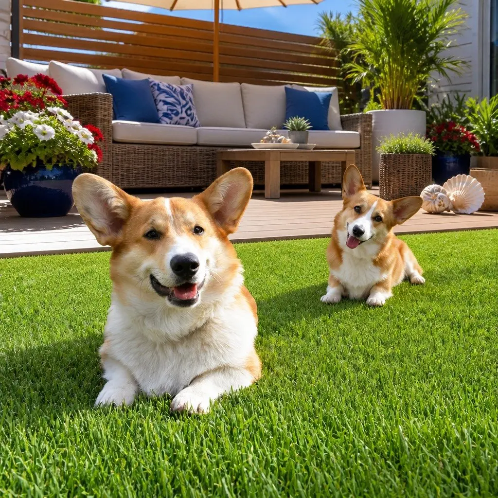 Synthetic Grass Artificial Lawn Turf 30mm Thick 2mx5m Green Realistic Fake Grass