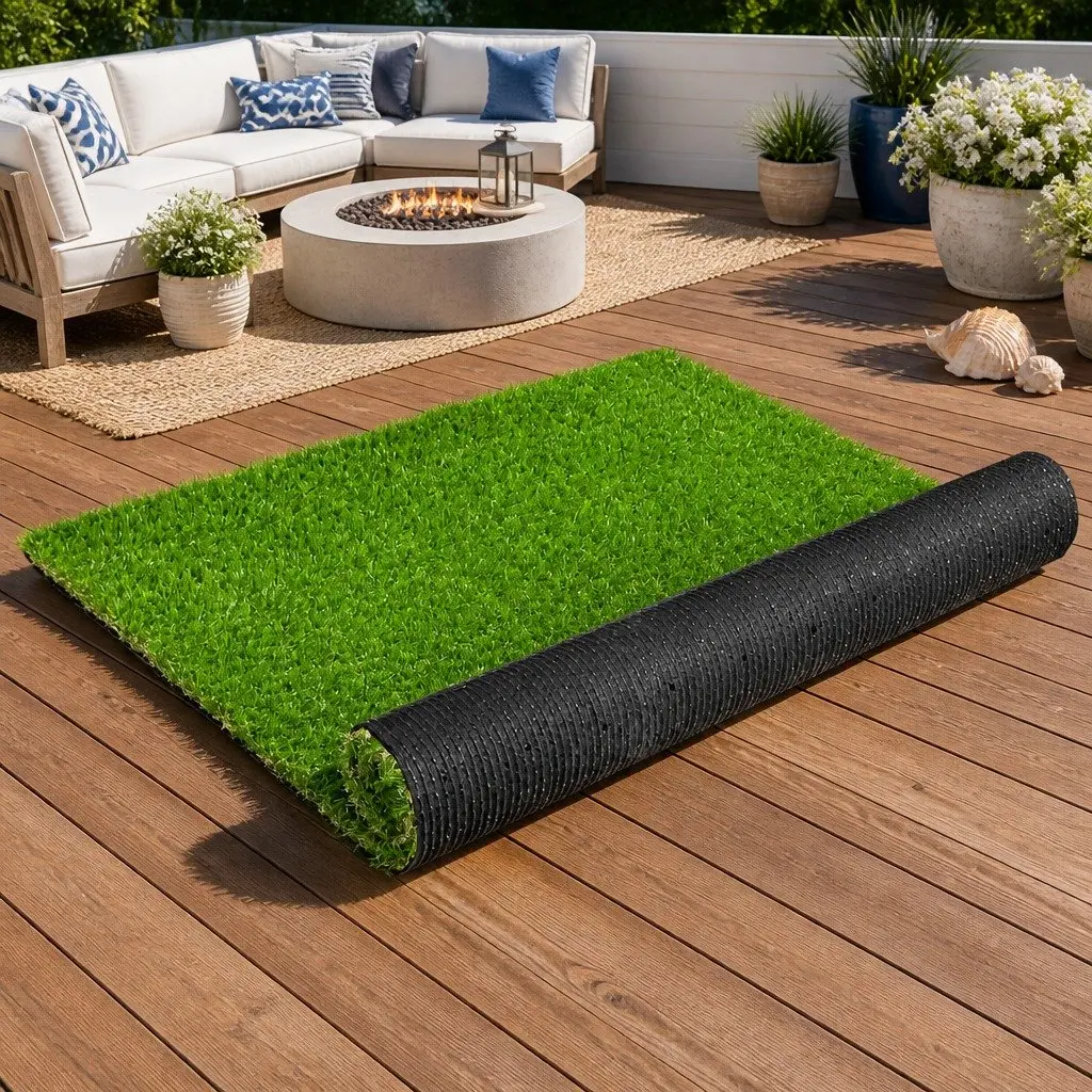 Artificial Grass Green 30mm Thick 2m x 5m Realistic Synthetic Lawn Turf