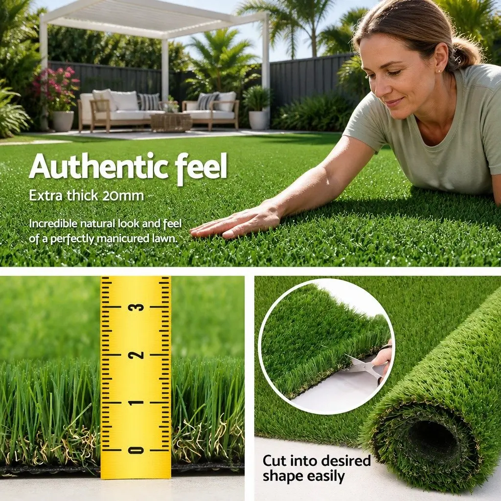 Synthetic Grass Artificial Turf Green 2m x 5m 30mm Durable Four Tone