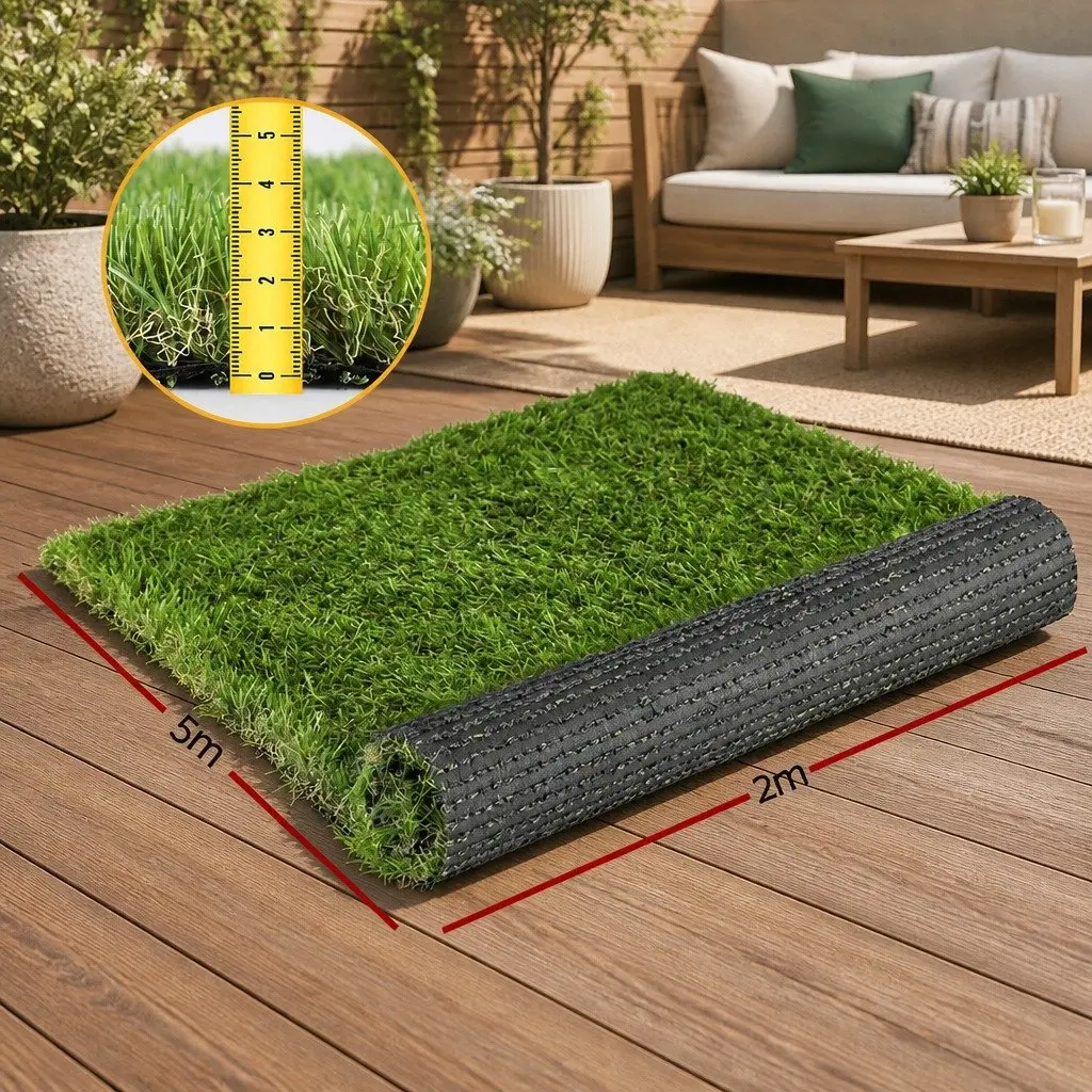 Artificial Grass Green 35mm 2m x 5m Four-Colour Synthetic Turf for Garden Landscape Outdoor Spaces