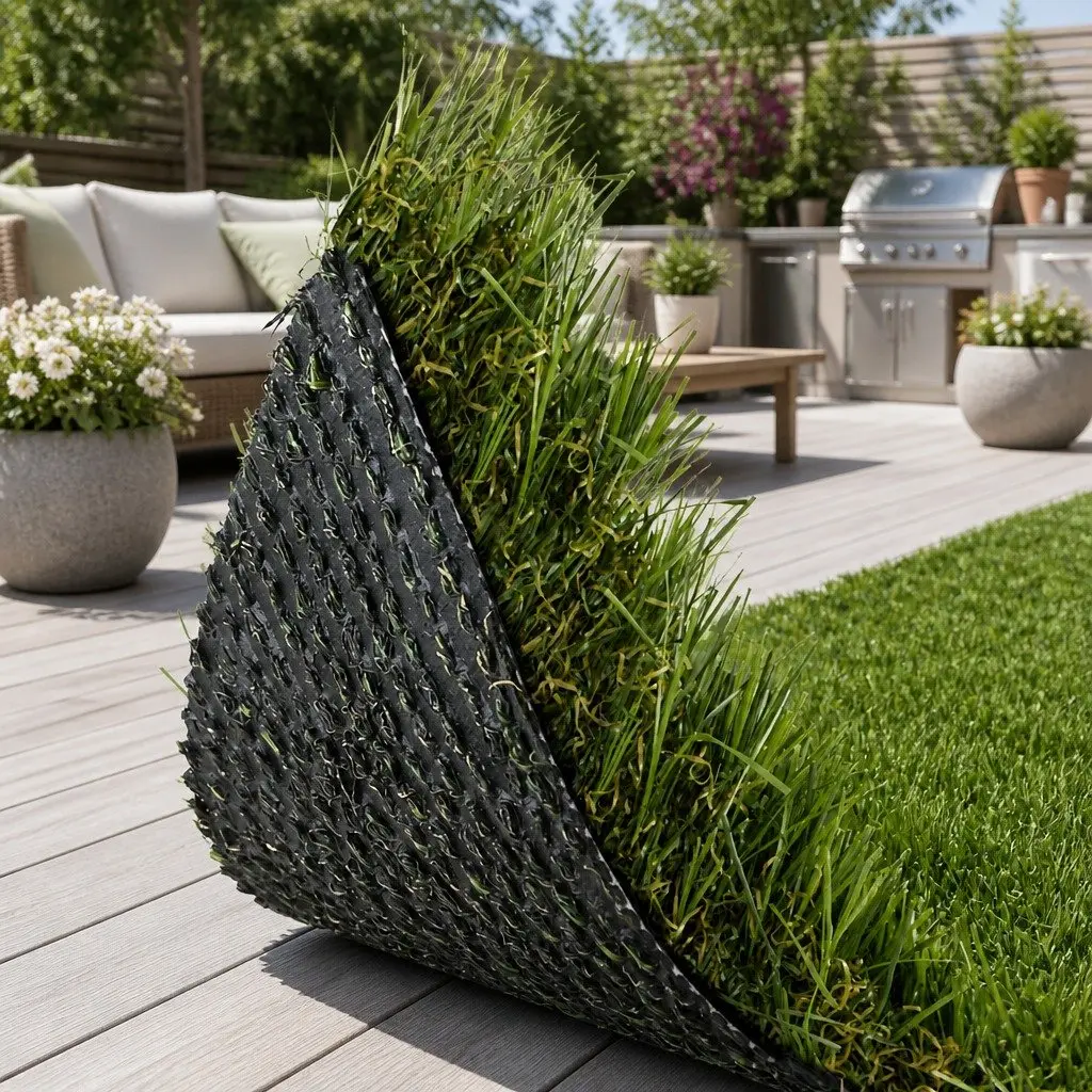 Artificial Grass Green 2m x 5m 40mm Pile Height Durable Synthetic Turf for Backyard