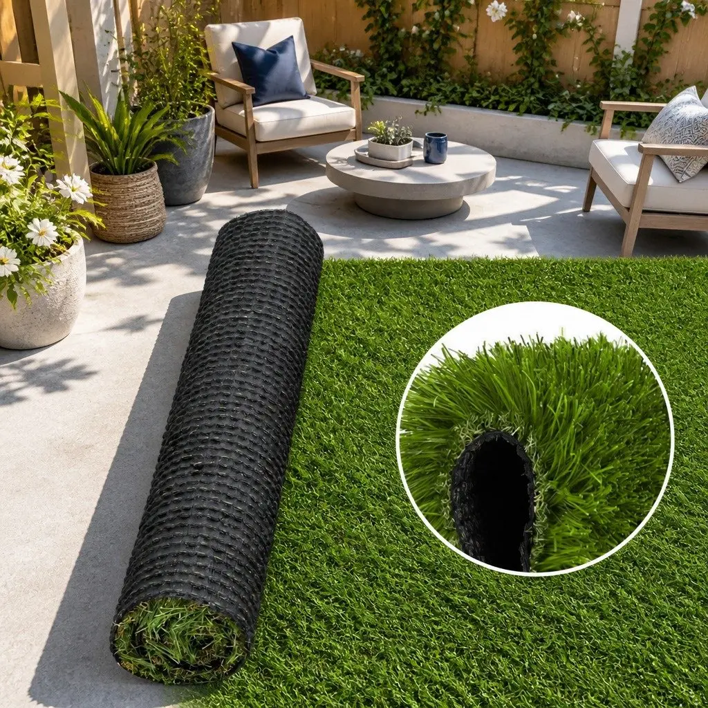 Artificial Grass Synthetic Turf Green 30mm Thick 2m x 5m Realistic Lawn Garden Landscape