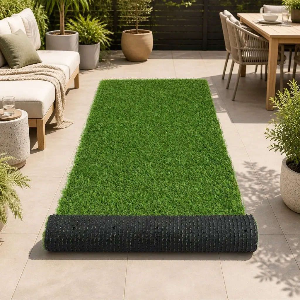 Artificial Grass Synthetic Lawn Turf Green 30mm Thick 2m x 5m Durable Outdoor Use