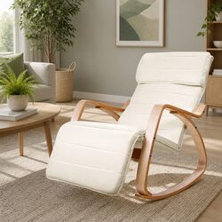 Durable Beige Rocking Armchair