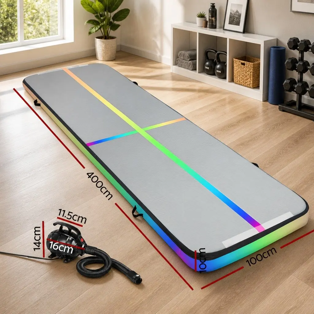 Air Track Gymnastics Mat Inflatable 4M Cushioned Surface for Safe Landings