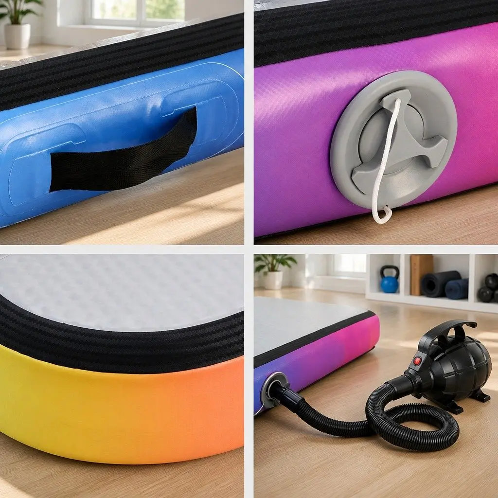 Air Track Gymnastics Mat Inflatable 4M Cushioned Surface for Safe Landings